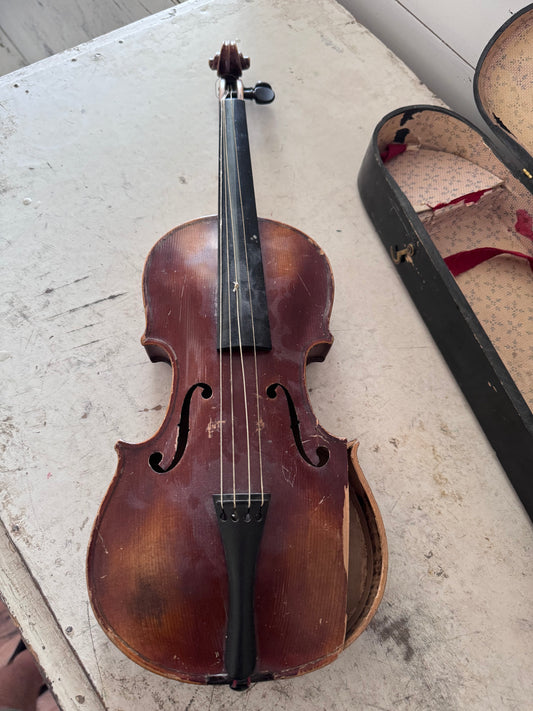 Antique Glass Violin