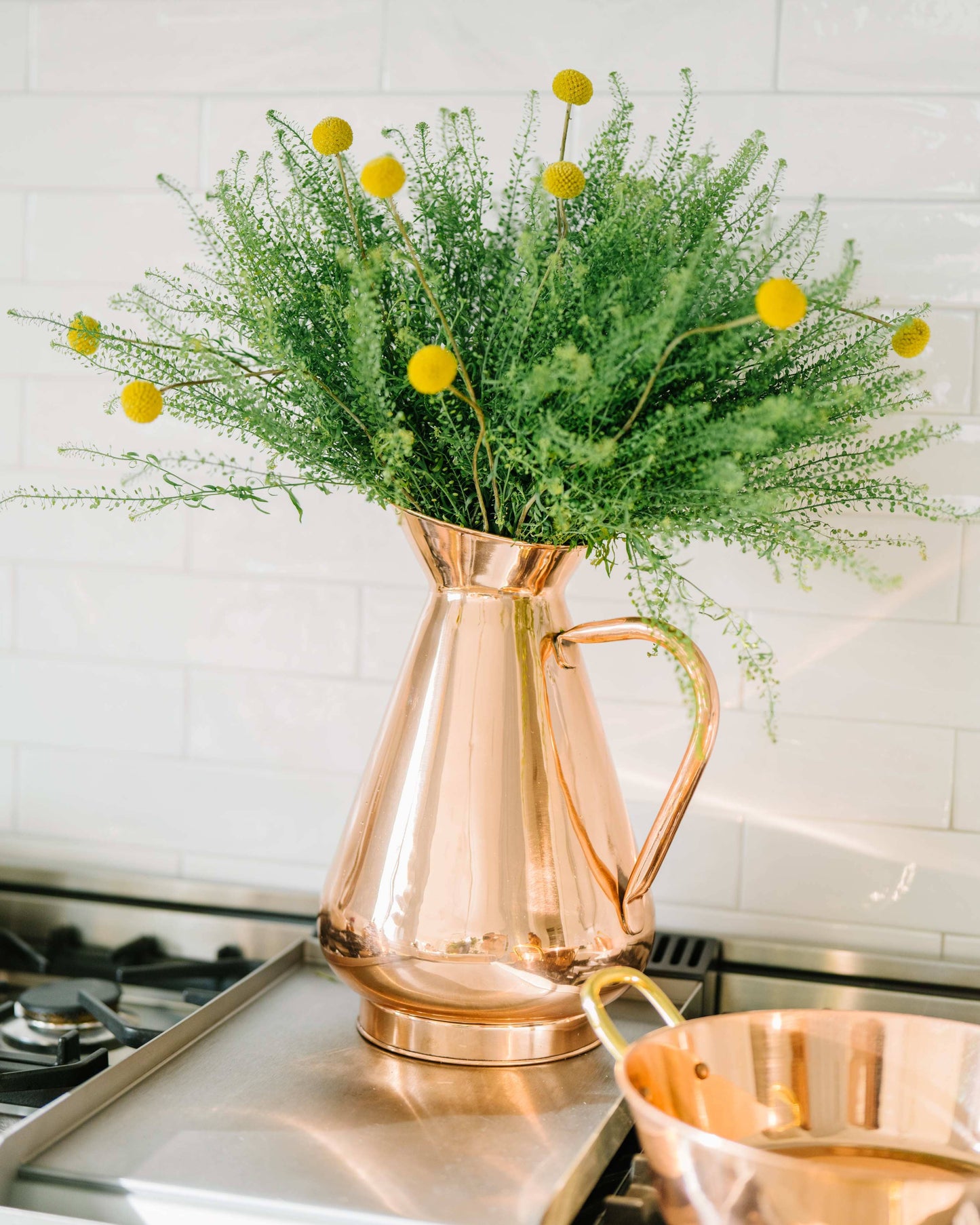 Large Solid Copper Heirloom Vase Pitcher