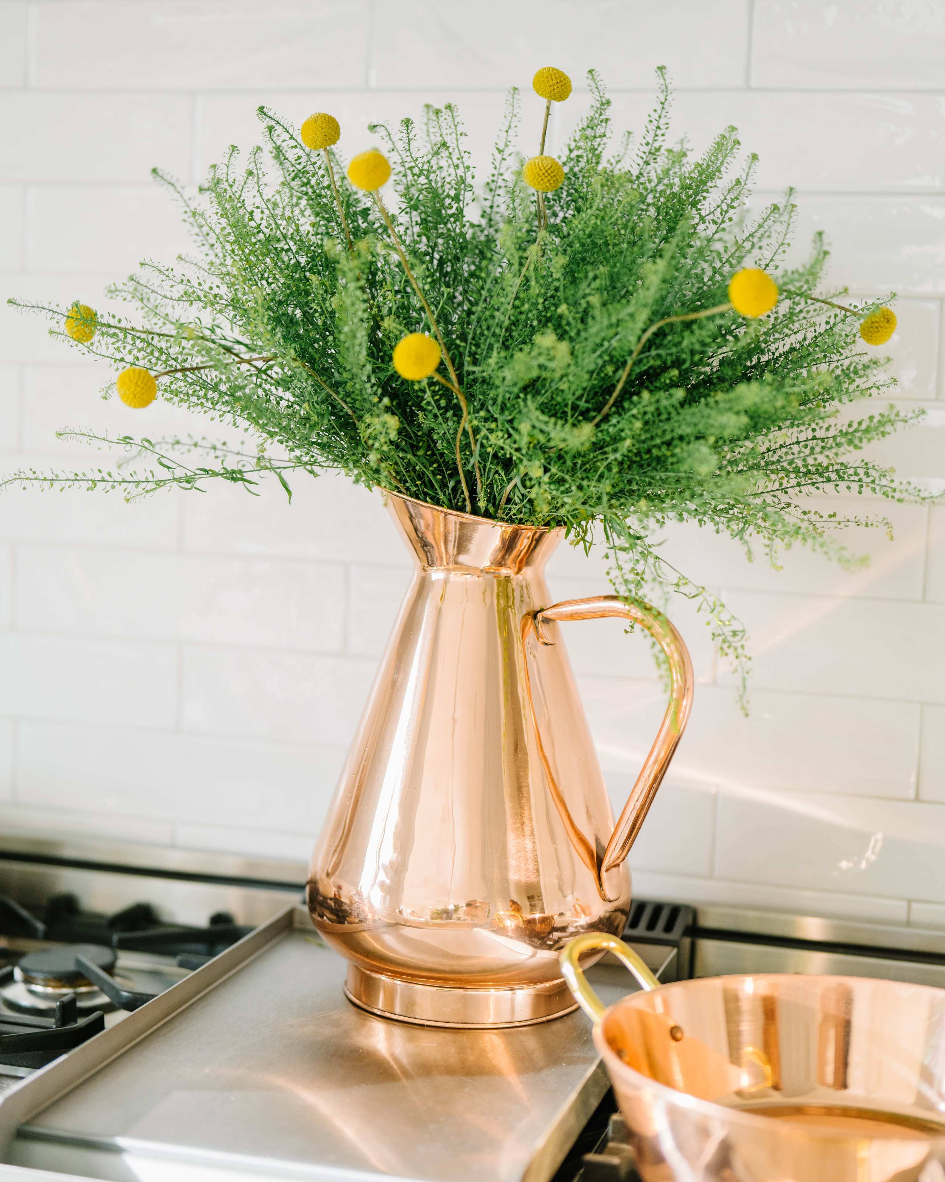 Large Solid Copper Heirloom Vase Pitcher