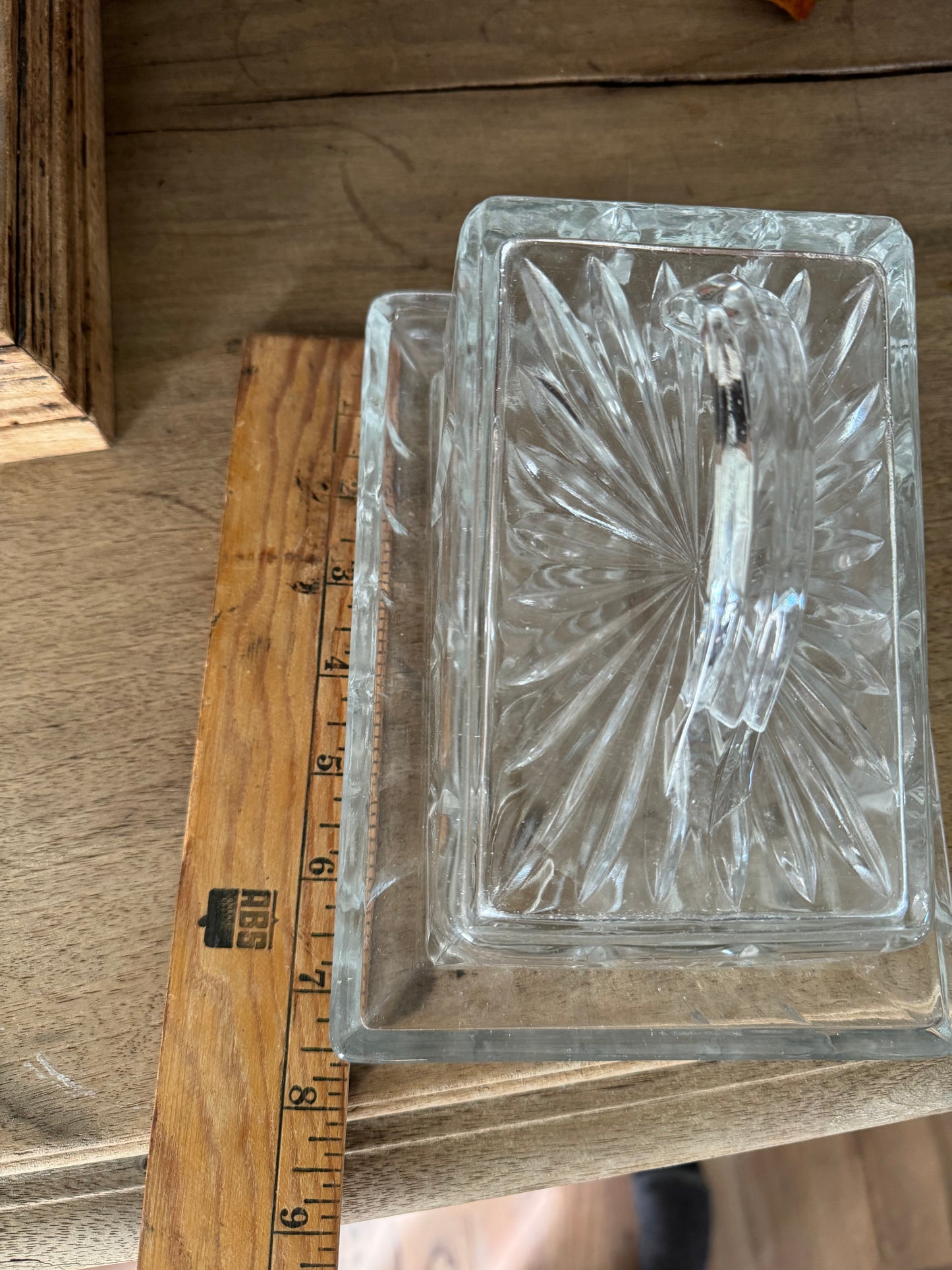 Vintage Victorian Style Glass Cheese Dish