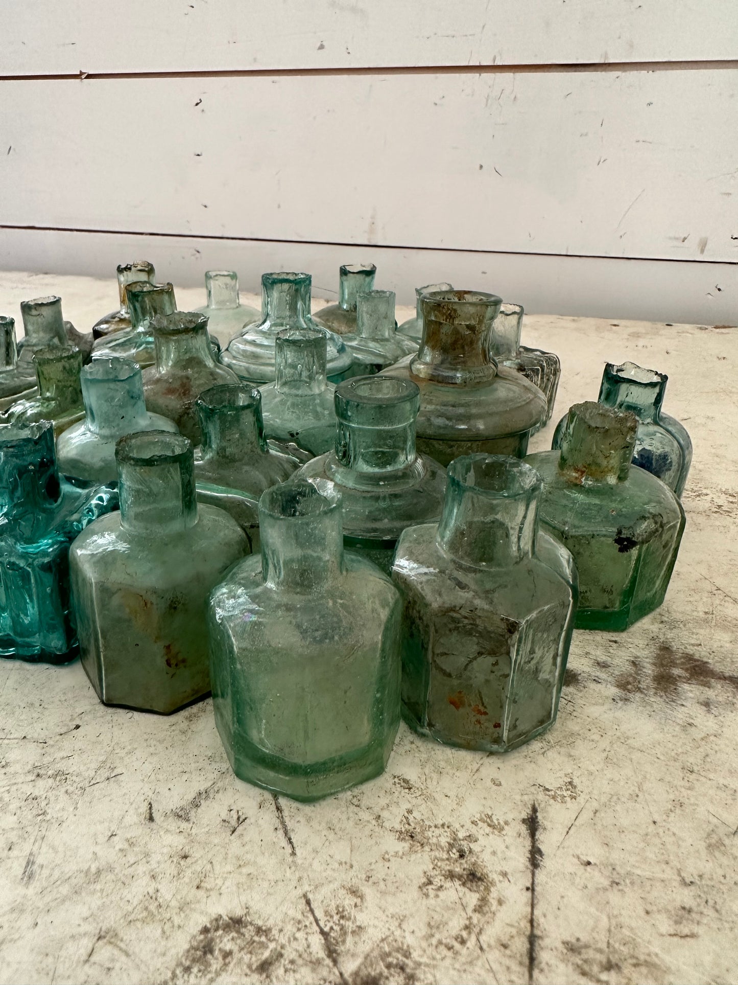 Antique blue/green ink well - sold individually picked at random – Jami ...