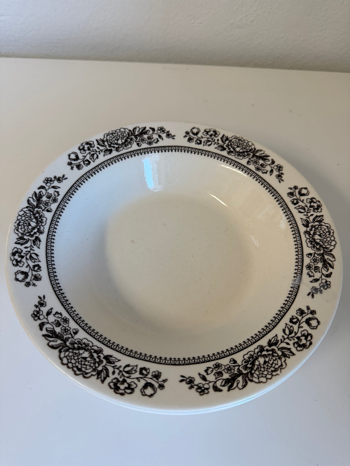 Vintage Royal China Sussex Cavalier ironstone brown transferware cereal bowl