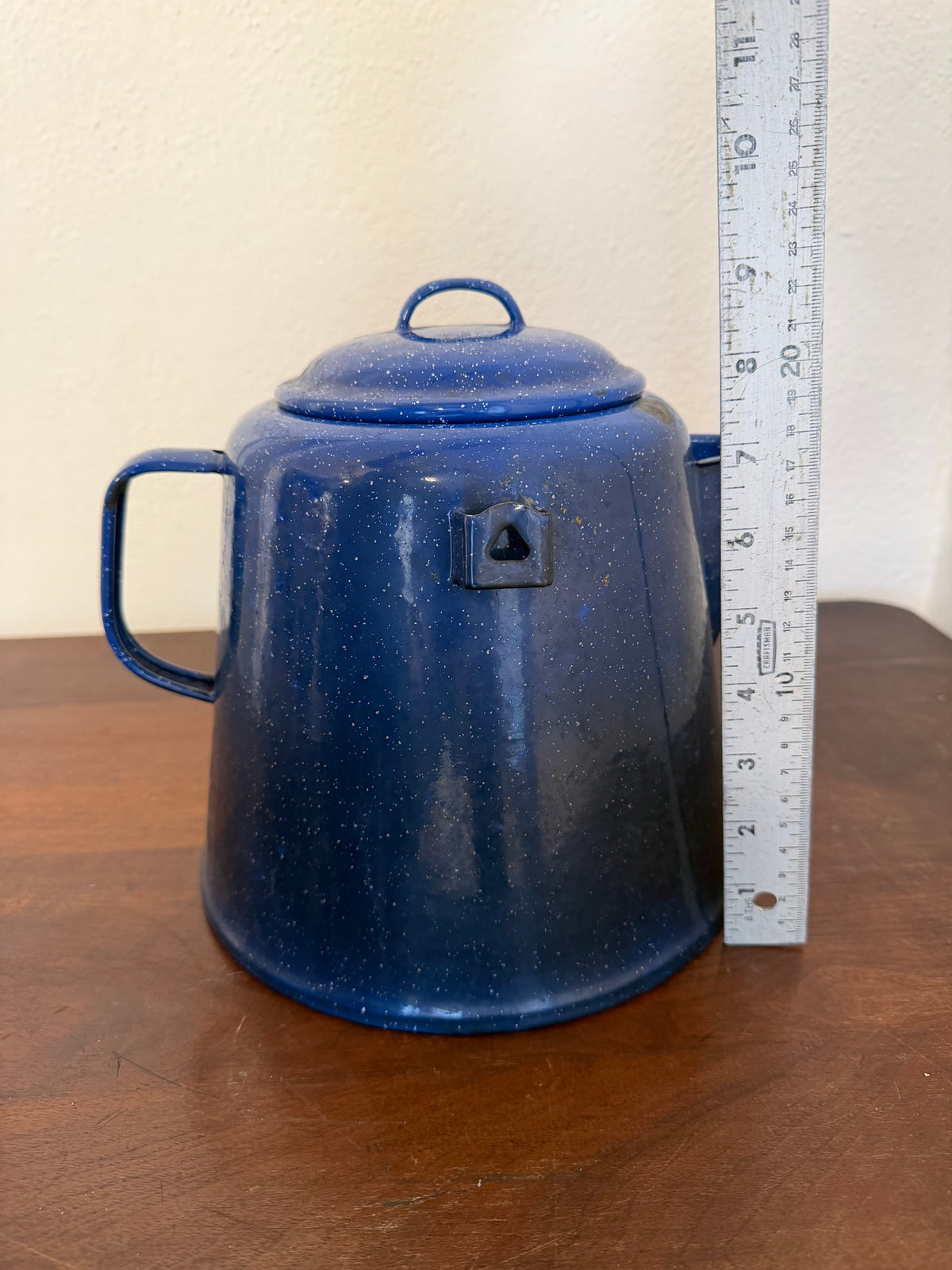 Vintage Blue Enamel Boiler 1 gallon - Will Get Handle