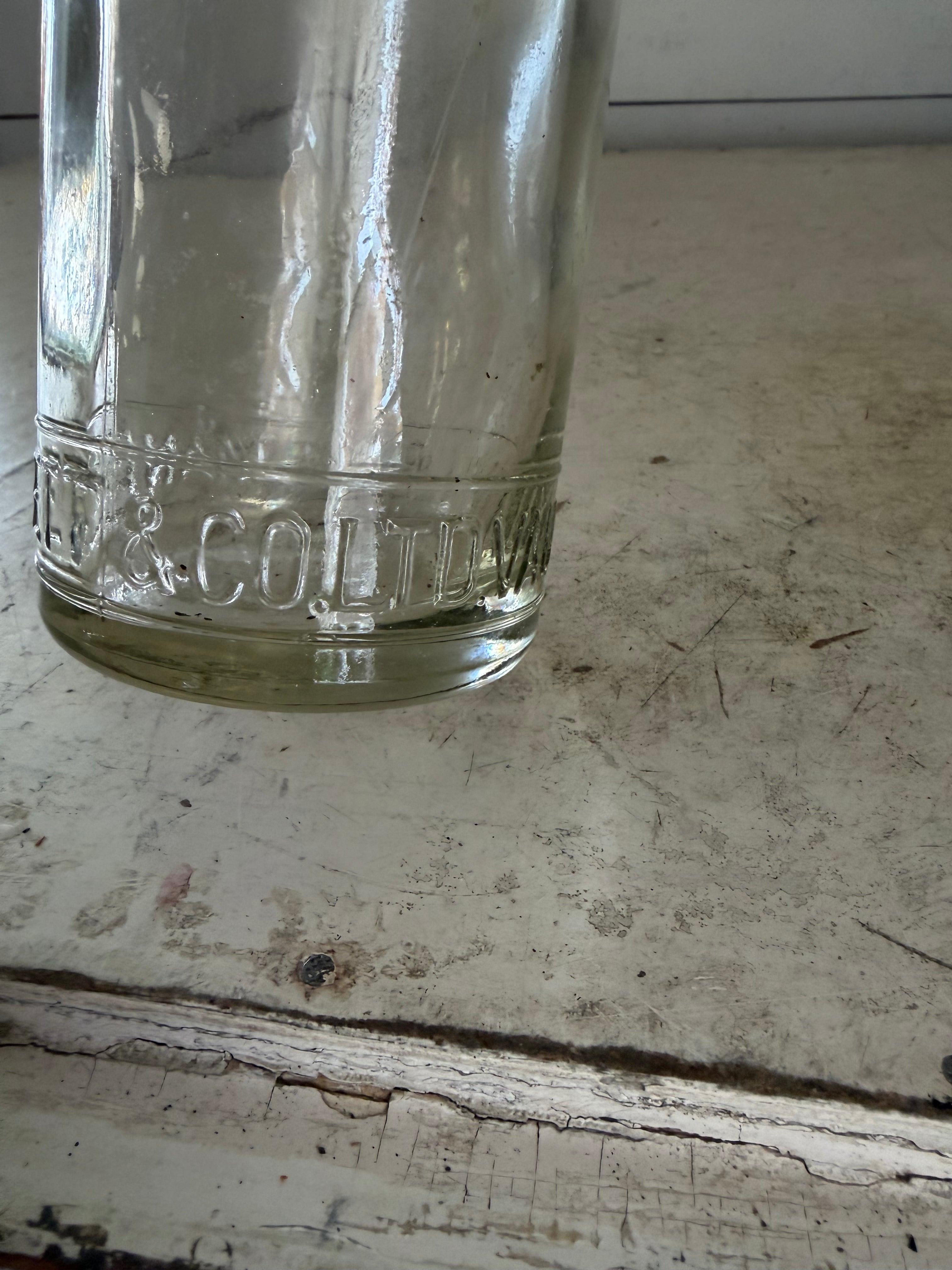 Vauxhall, Plowman, Barrett & Co LTD Clear Glass Bottle