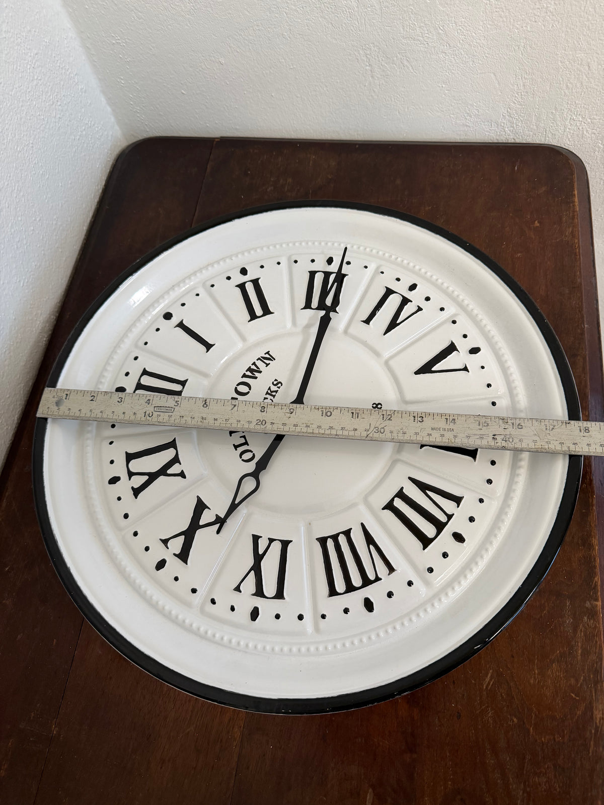 Large Pressed Tin Old Town Clock