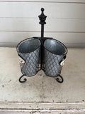 Galvanized kitchen utensil caddy with chicken wire - Will get makeover