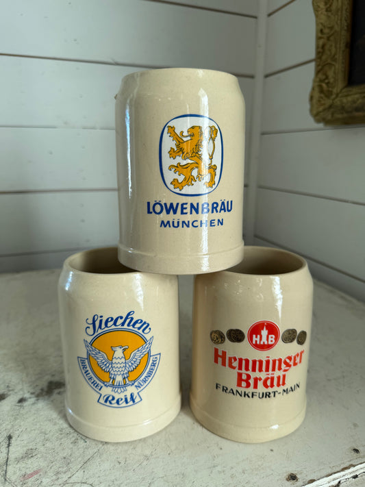 Stoneware Steins Sold Individually