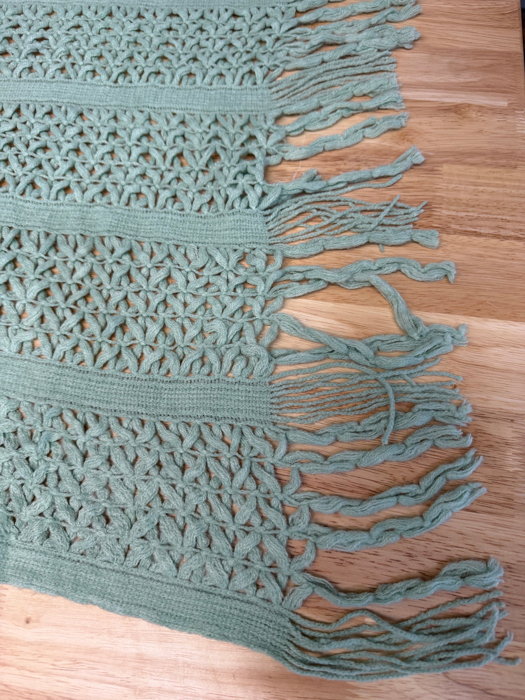Light Sage Green Woven Blanket