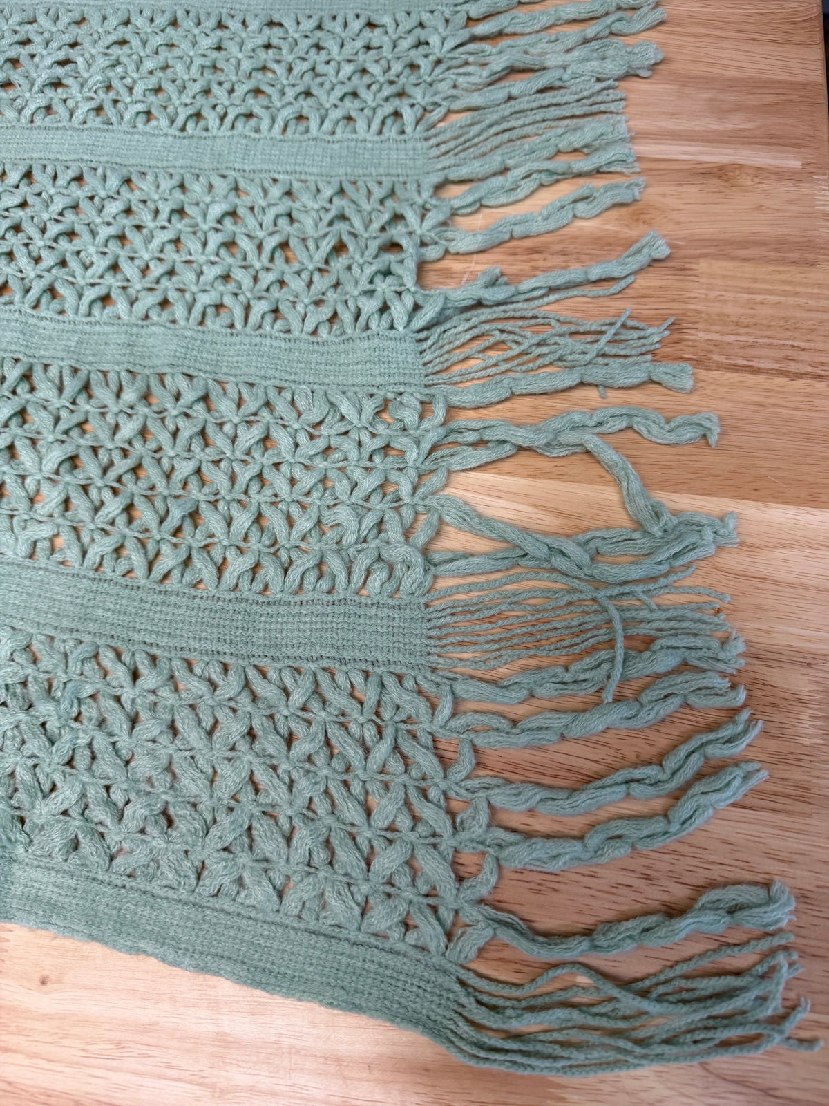 Light Sage Green Woven Blanket
