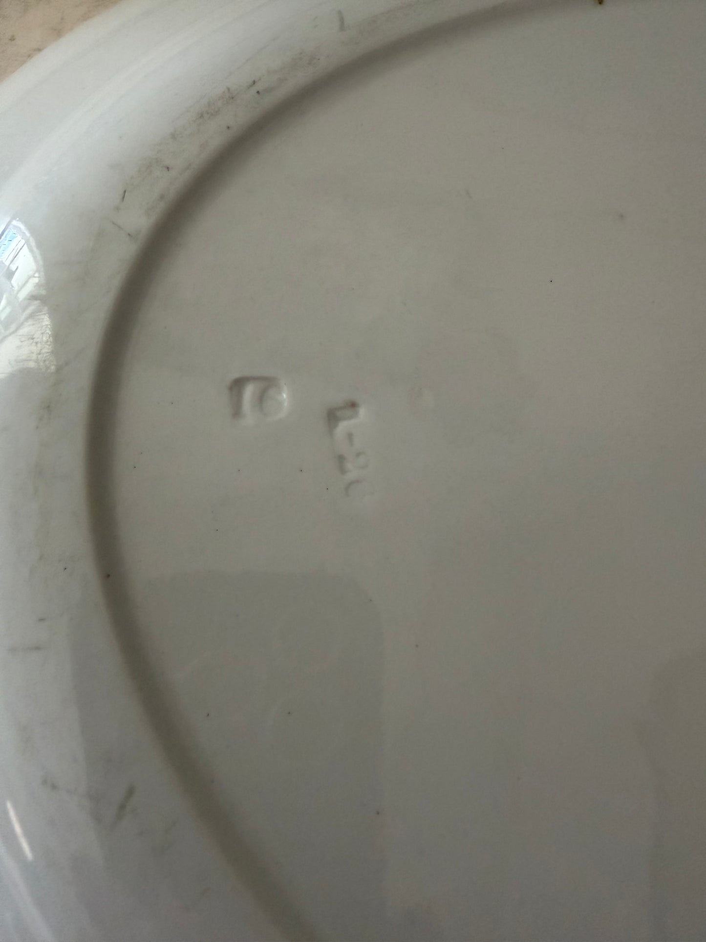 Antique Losol Ware 18” wide oval platter Flow Blue