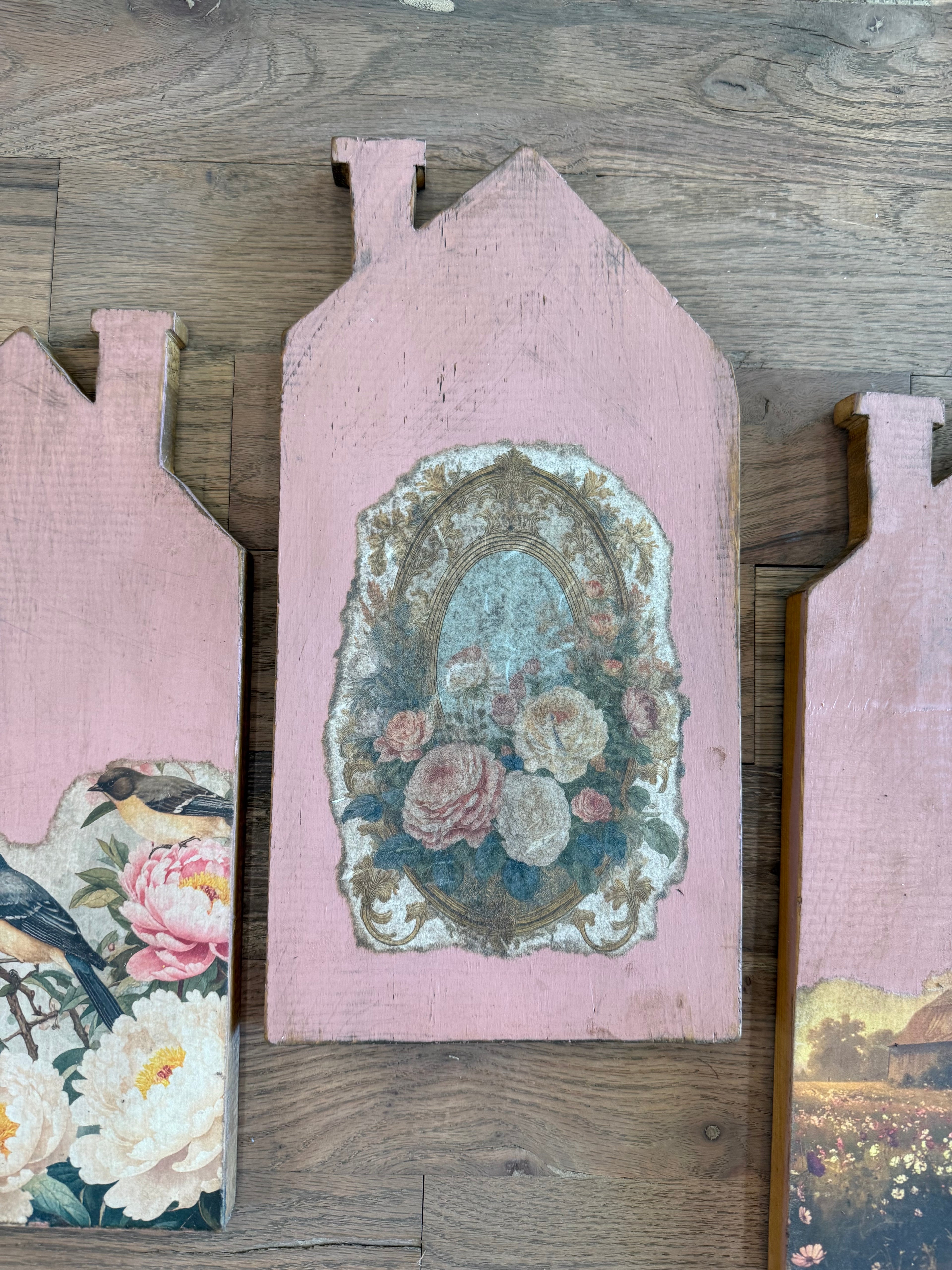 Hand Painted House Shape Art