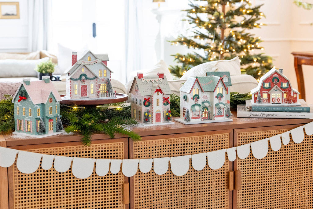 Reindeer Barn - Glitter Christmas village house