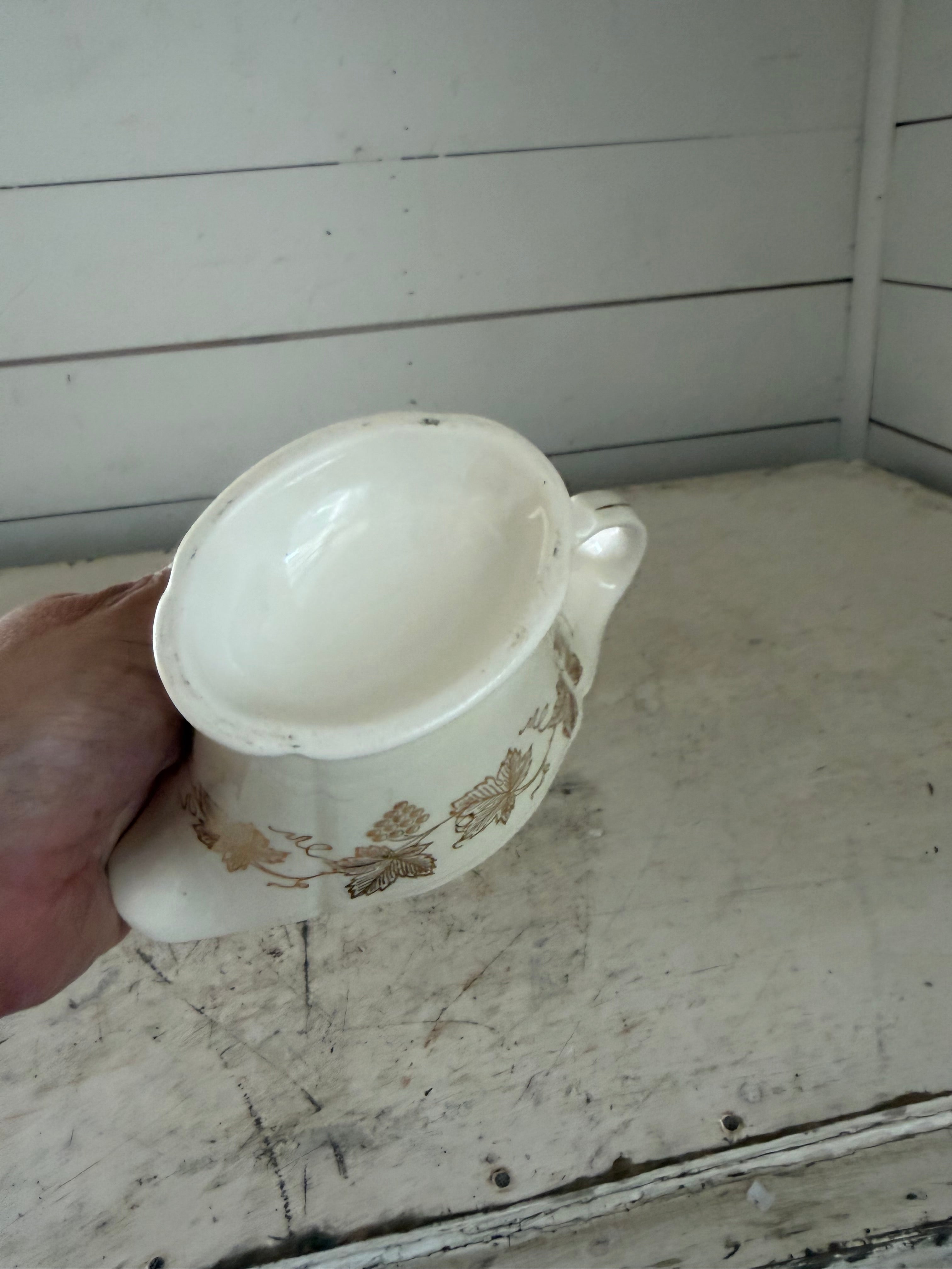 Vintage Creamer with Gold Grape Motif