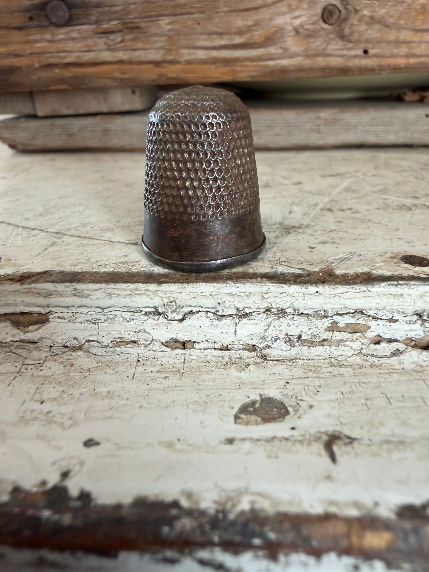 Vintage brass thimble