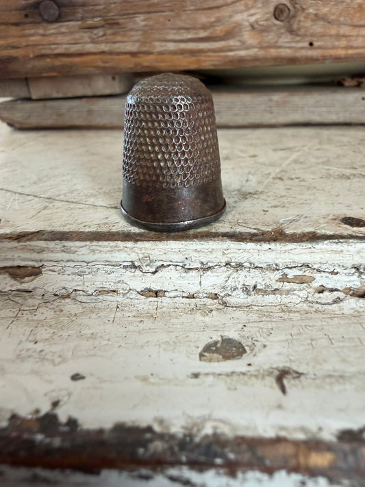 Vintage brass thimble