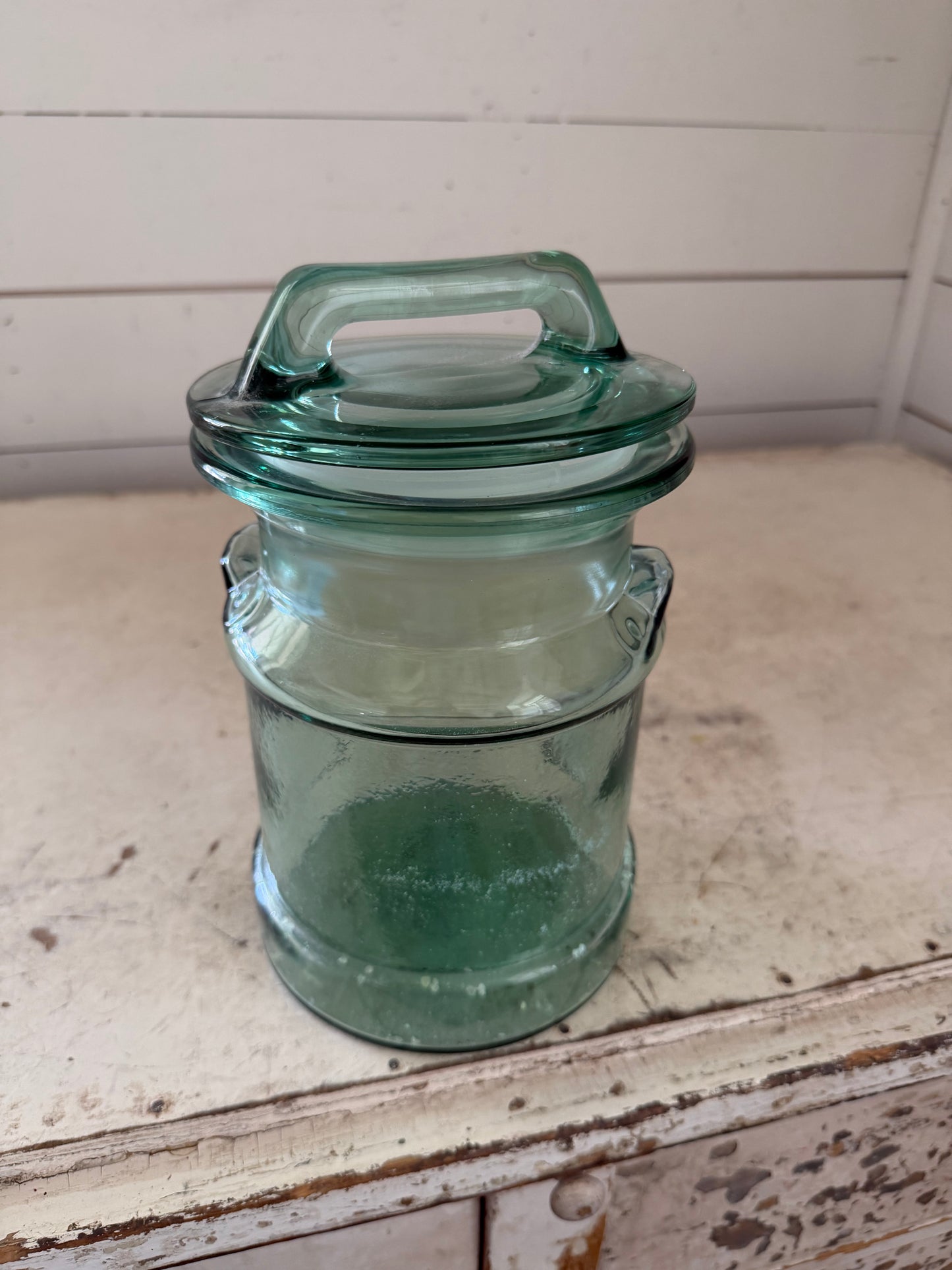 LE Smith Glass Canister/Apothecary Jar-light green