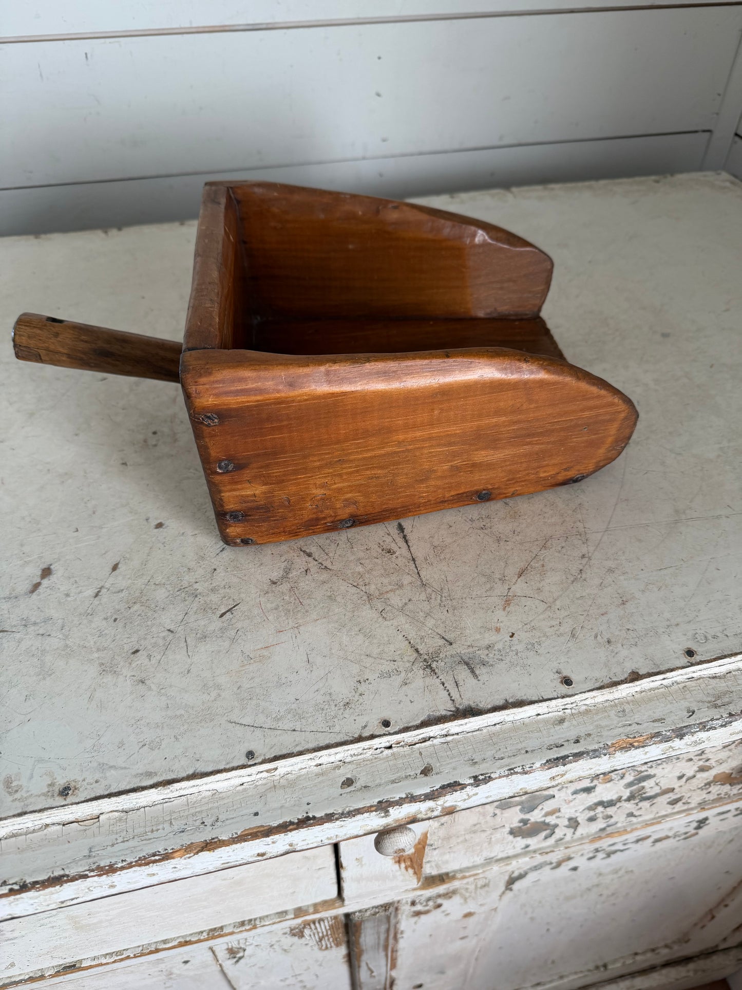 Rustic Mid Century Wood Salt and Grain Scoop