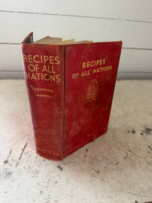 Recipes of All Nations ~ Countess Morphy 1935 Vintage Cookbook Thumb Index Wise