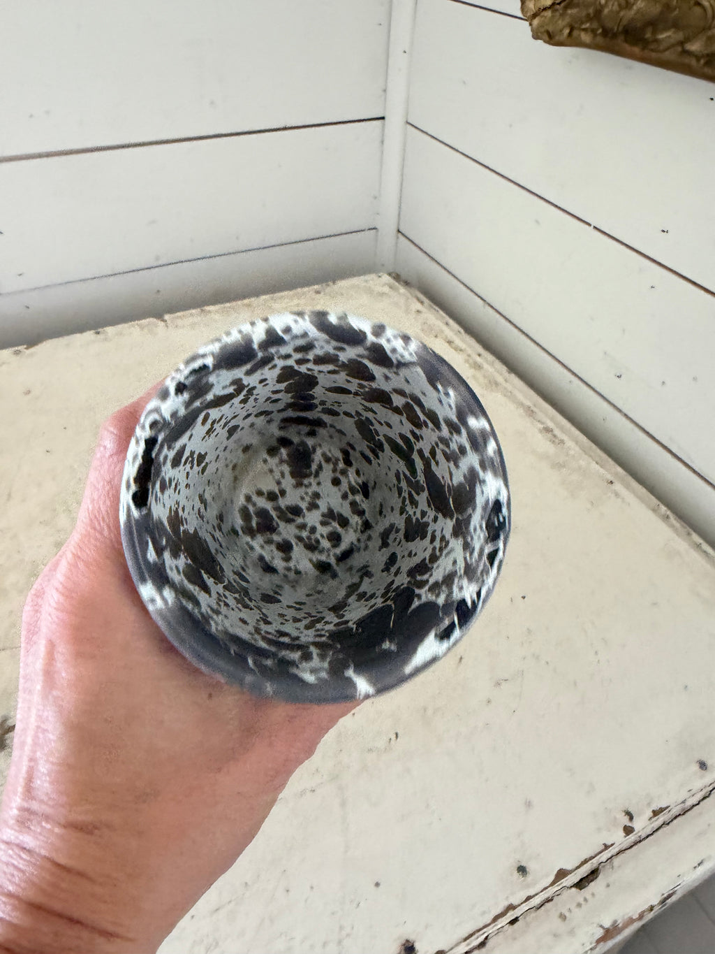 Crow Canyon Enamelware, Marble, 14 oz Tumbler Drinking Cup