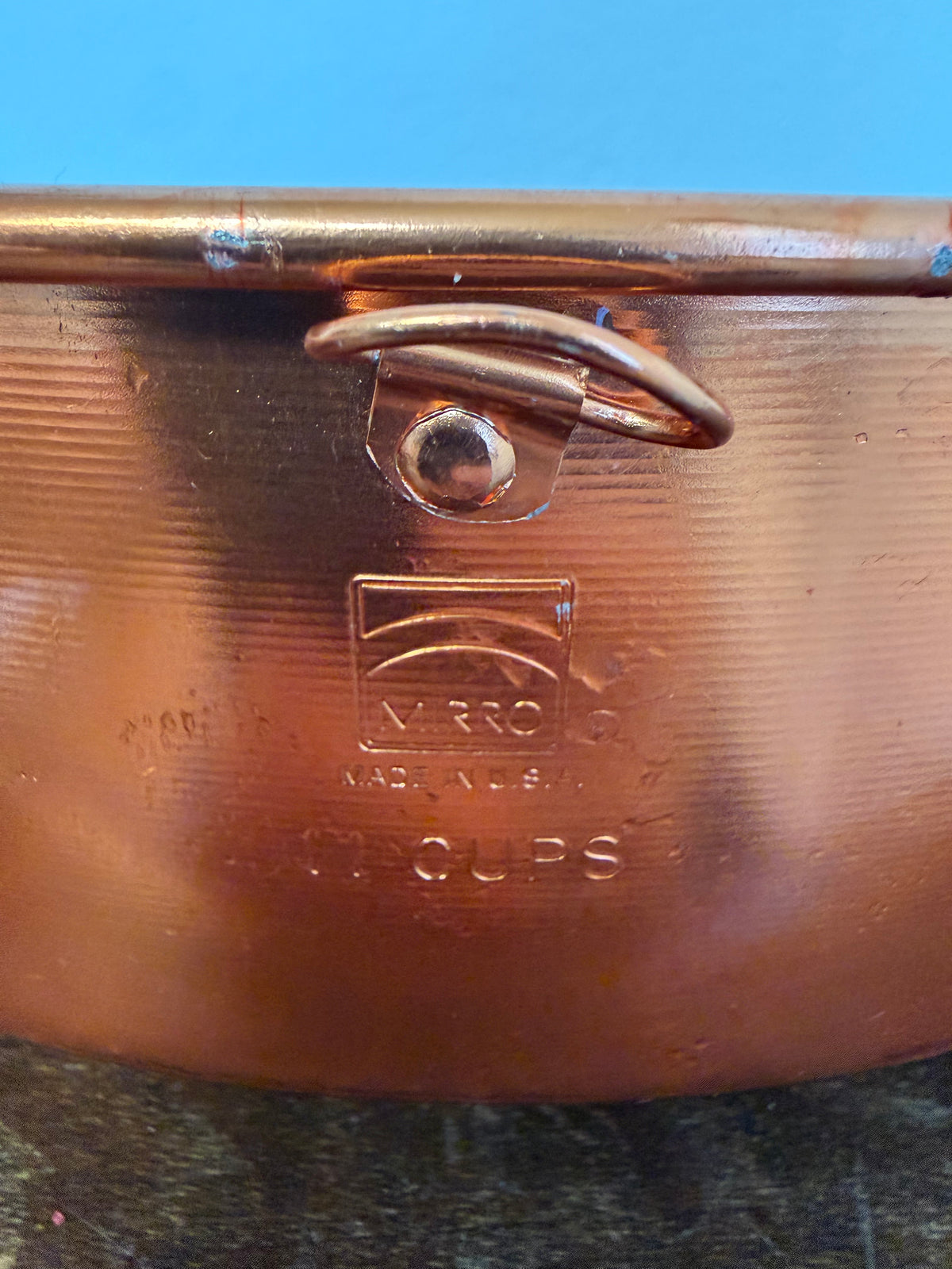 Vintage Mirro Copper Toned Aluminum 6 cup Ring mold