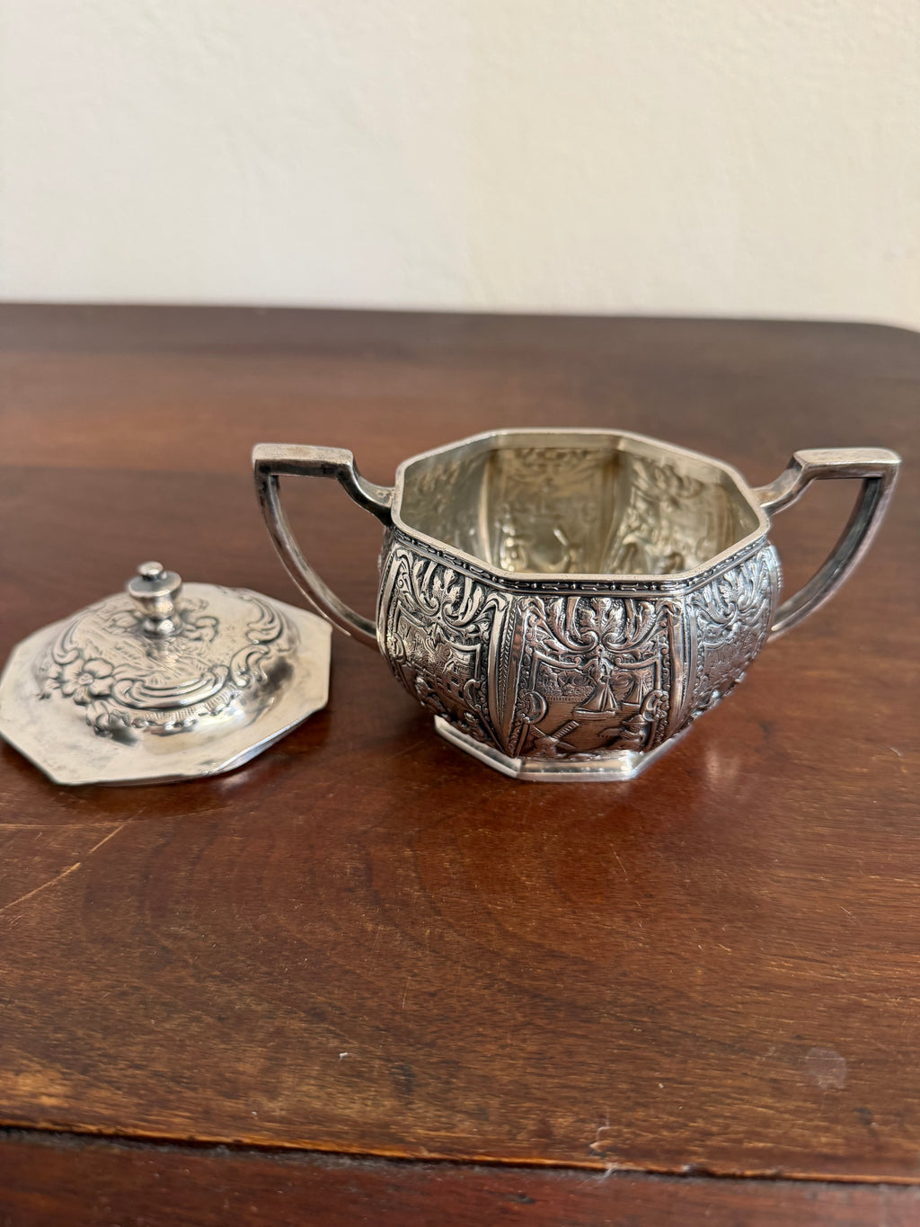 Antique Derby Silver Co. Silver Plate Sugar Dish