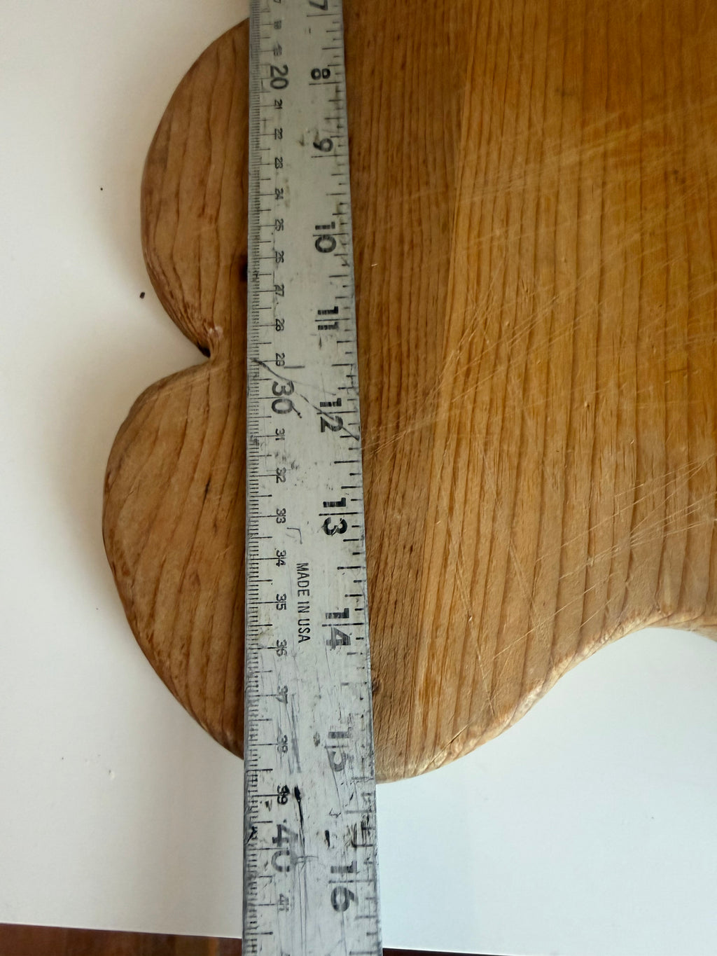 Vintage wooden teddy bear-shaped cutting board