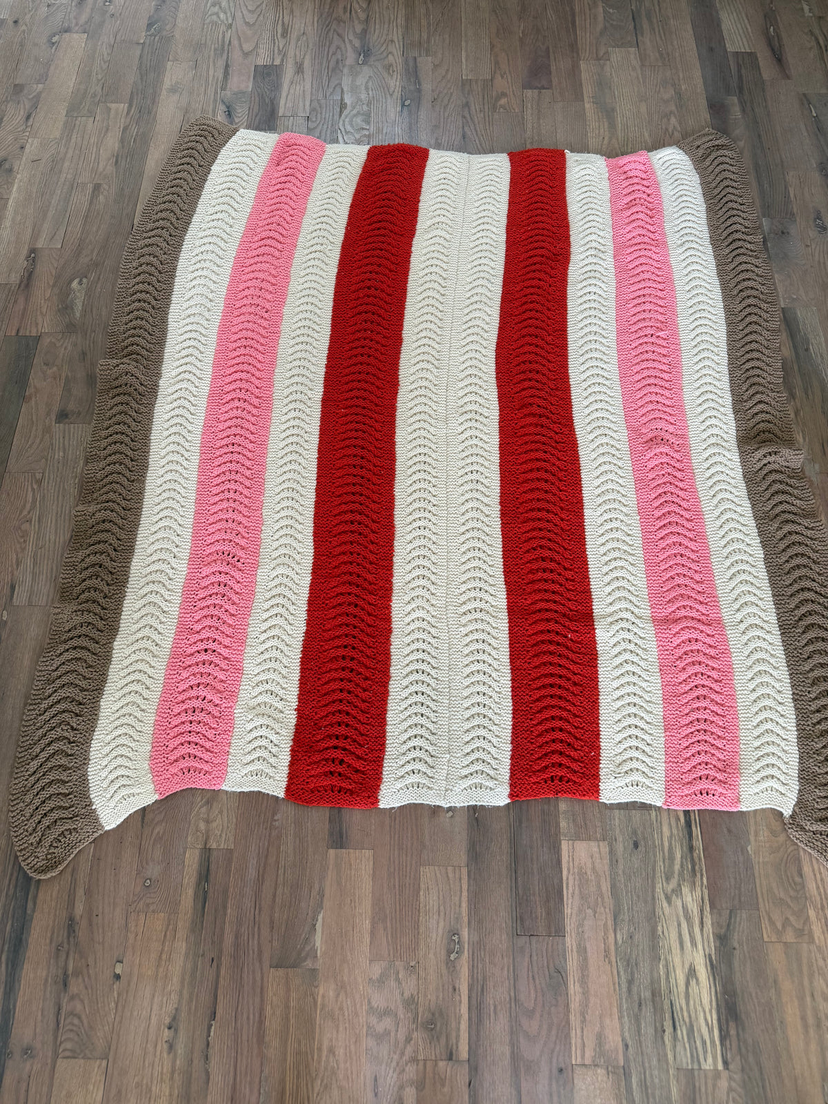 Neopolitan colored Afghan - Lap size