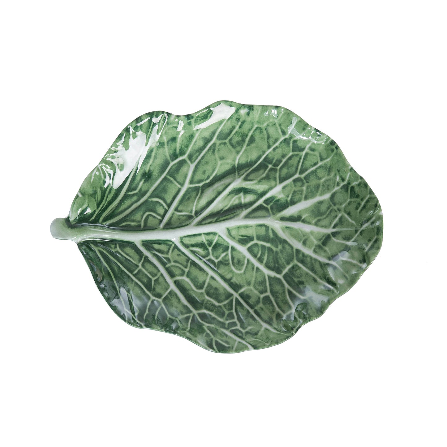 Cabbage Leaf Green Serving Platter
