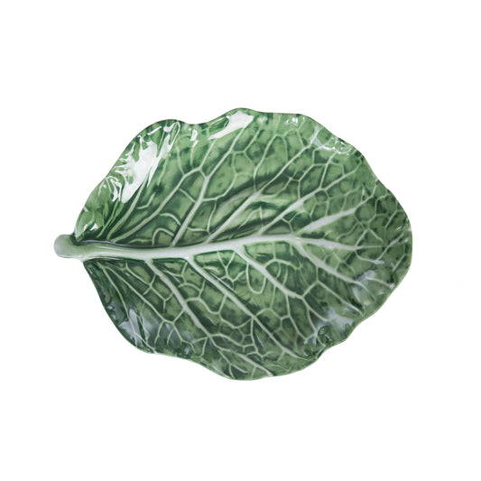 Cabbage Leaf Green Serving Platter