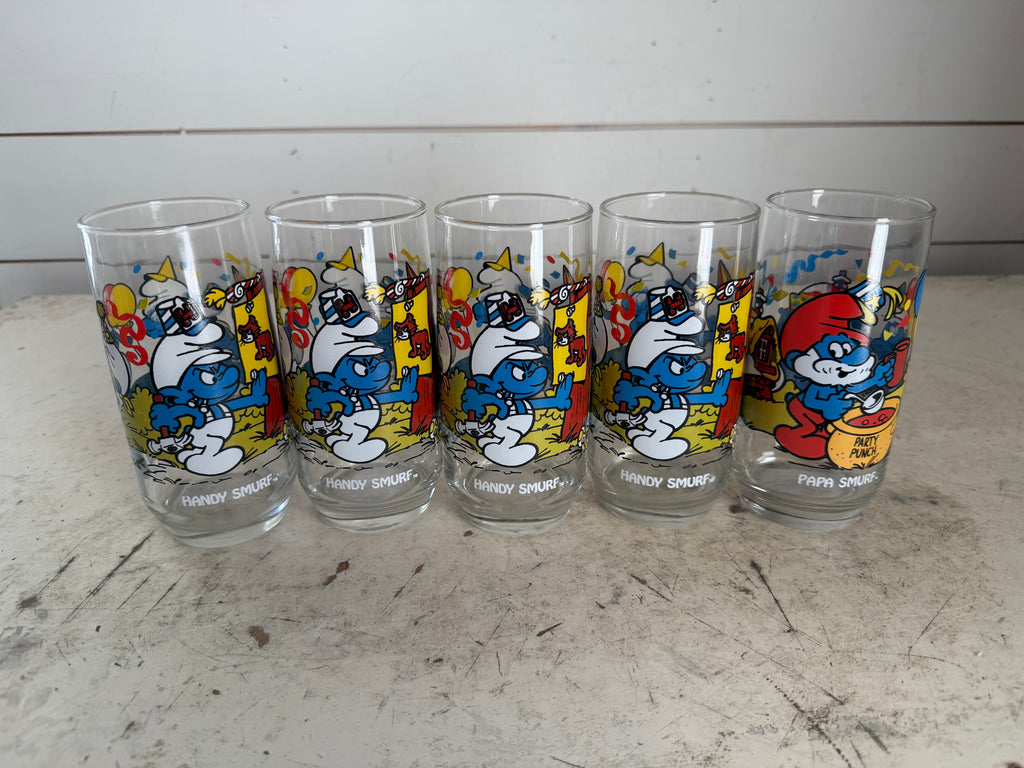 Vintage 1983 6" Drinking Glass Peyo Wallace Berrie - sold individually
