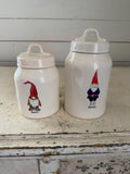 Rae Dunn Elf Gnome “Magic And Merry” Canisters Sold as Set