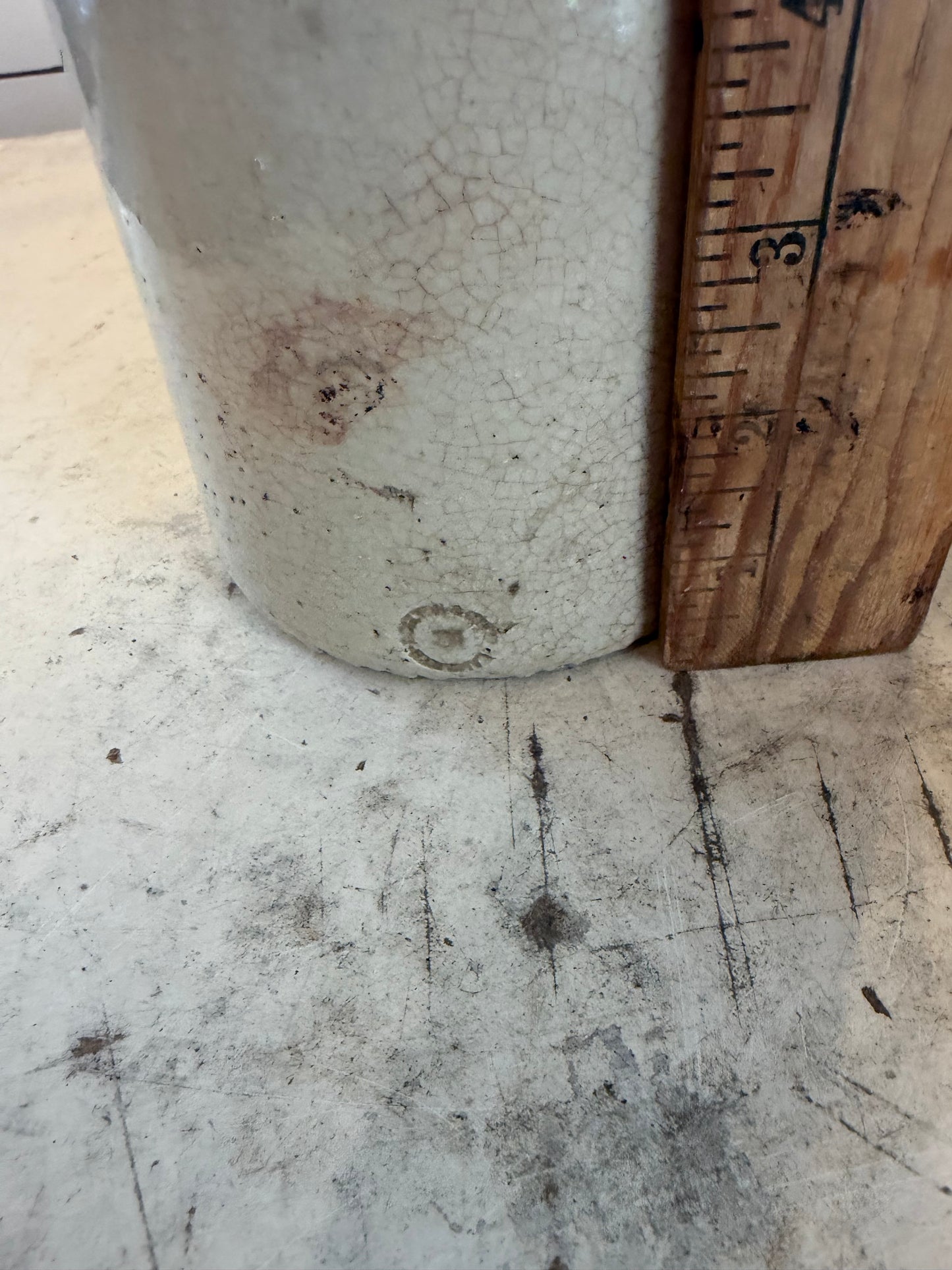 Salt glazed stoneware jug