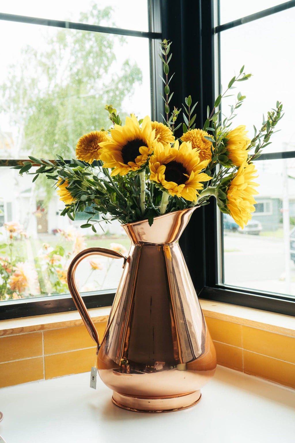 Large Solid Copper Heirloom Vase Pitcher