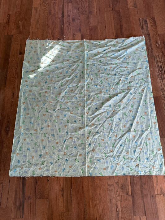 1 yard of baby animals fabric