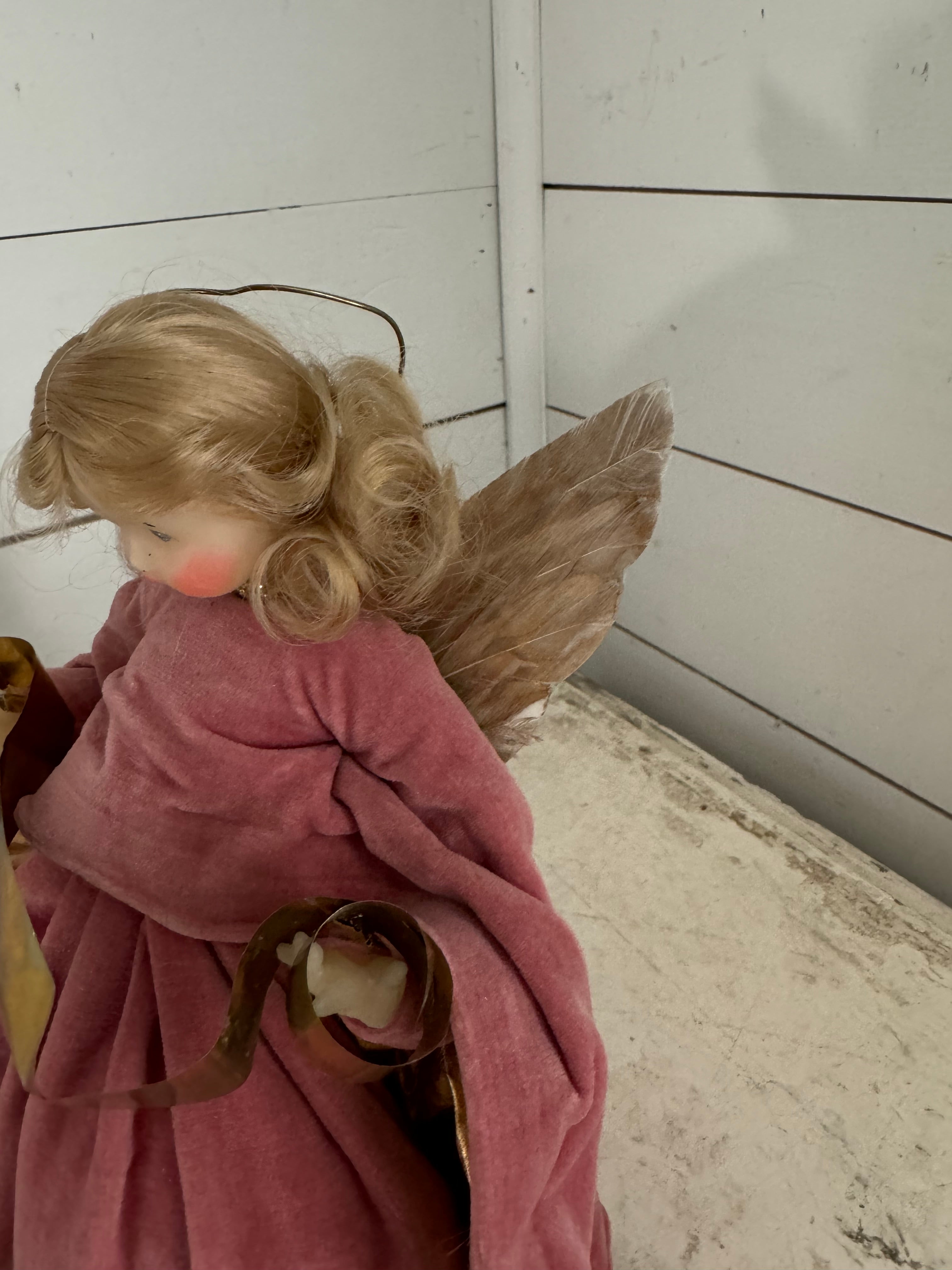 Vintage Pauline Liedel Spreen - Handmade West Germany Wax Angel Topper as is