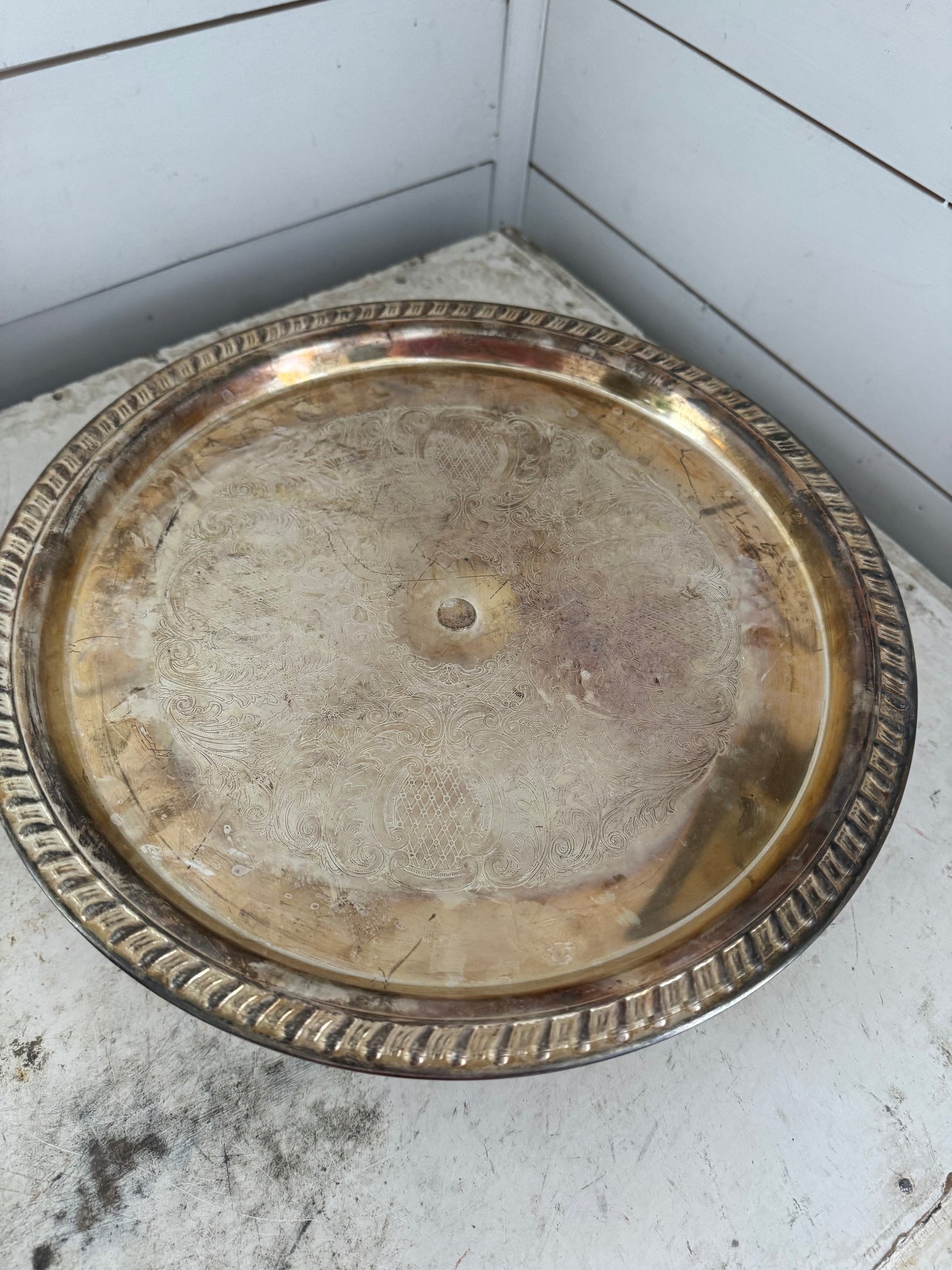Vintage Silverplate Cake Stand