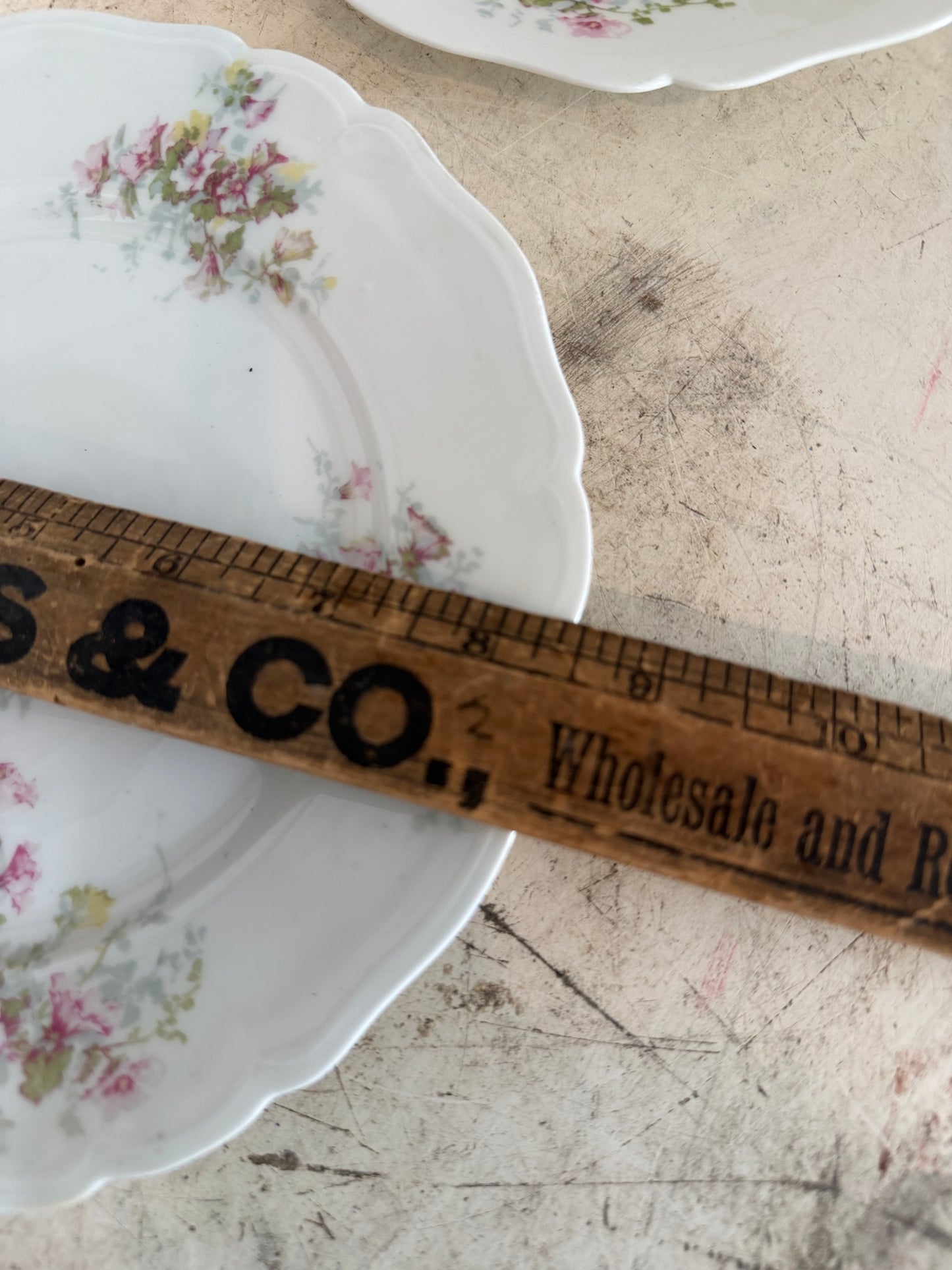 Limoges plate Set - small plate has chips on back