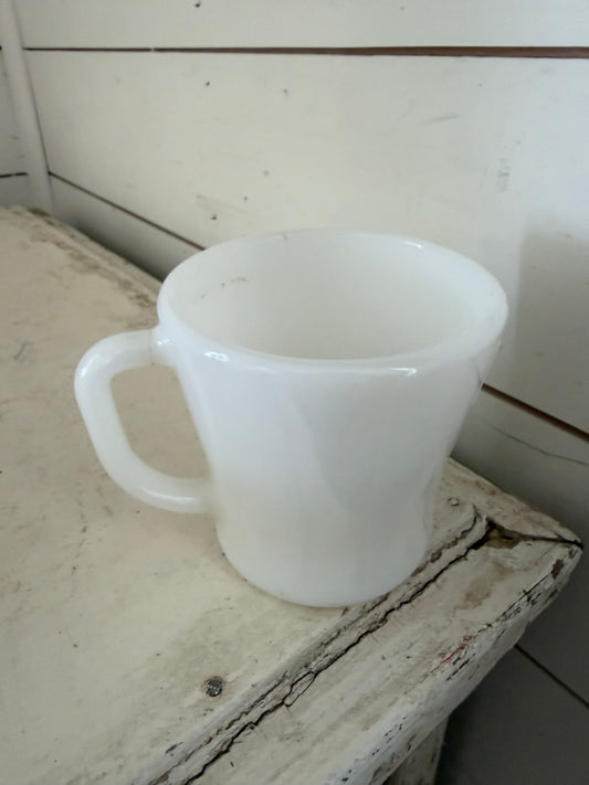 Anchor Hocking Oven Proof Milk Glass Coffee Cup