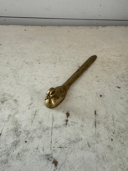 8" Vintage Duck Brass Letter Opener