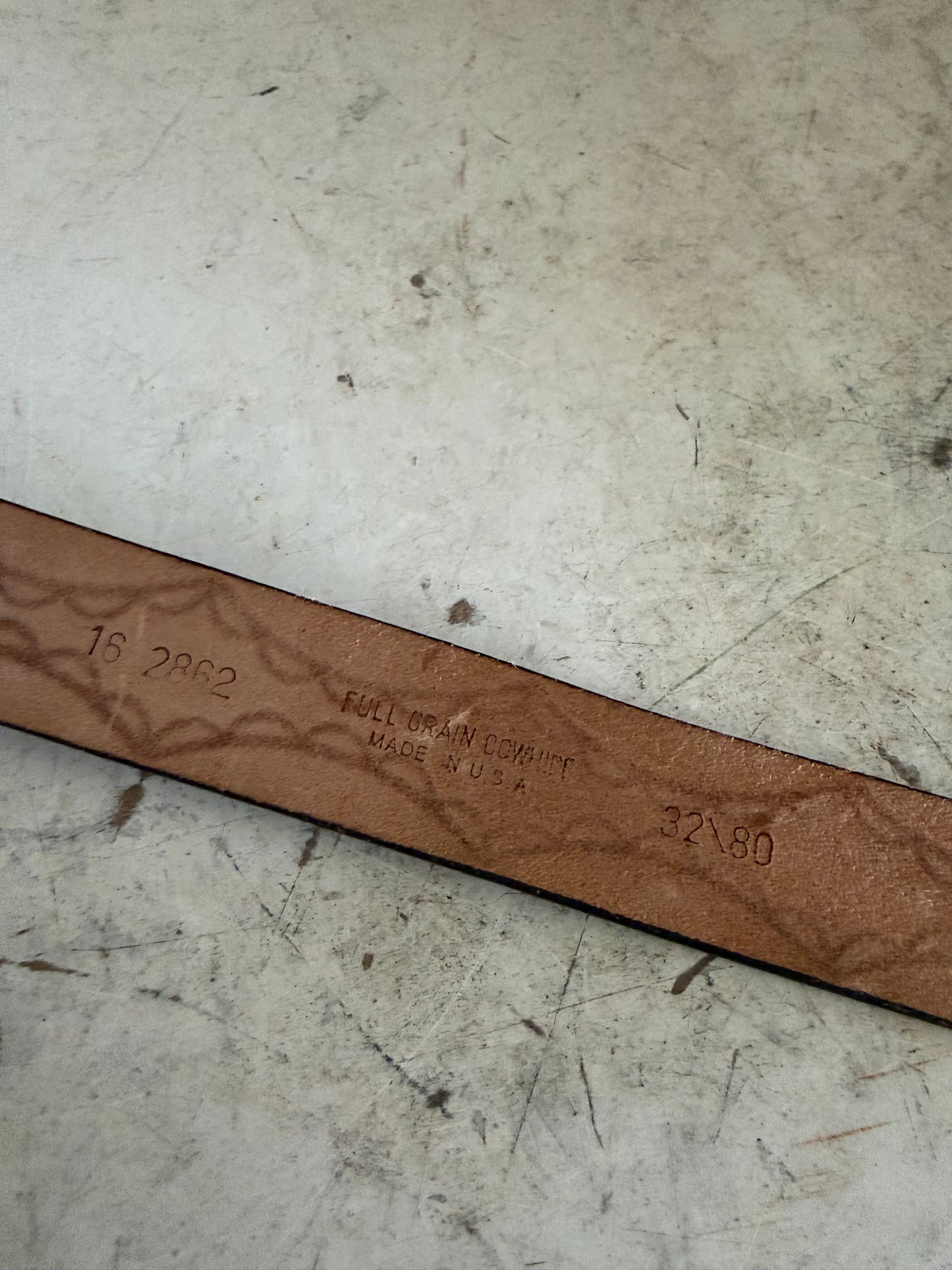 Vintage leather belt 30”
