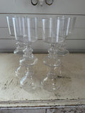 Large clear, glass pillar candle holder - sold individually