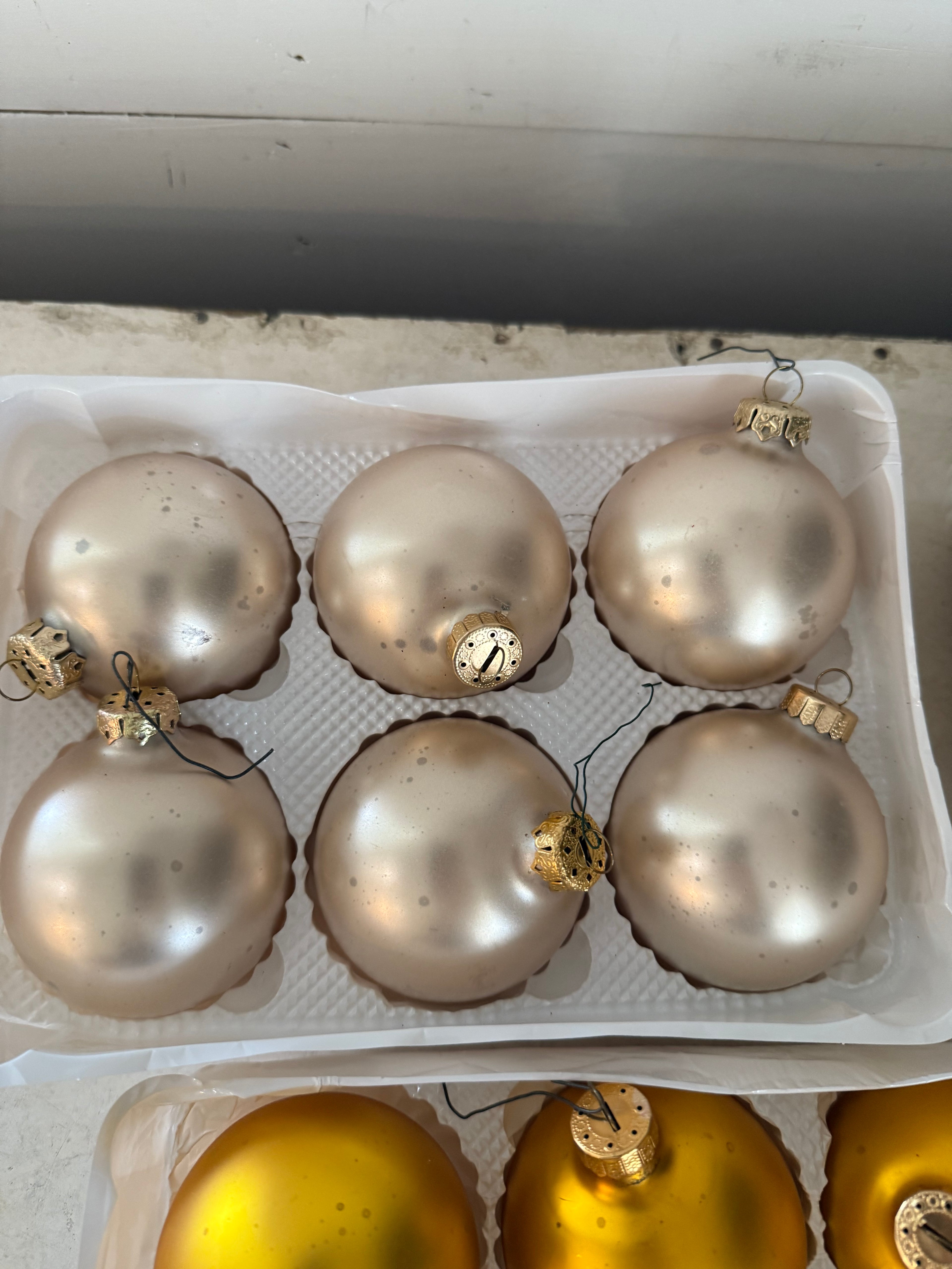 Vintage glass ornament sold in sets of six