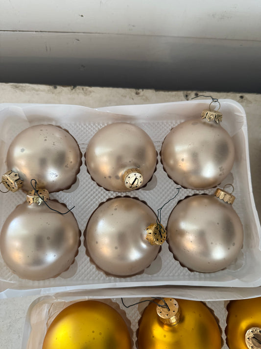 Vintage glass ornament sold in sets of six