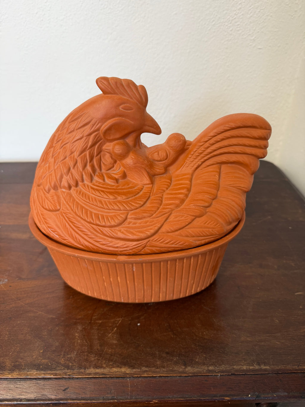 Vintage Gourmet Topf terracotta clay chicken bakeware or tureen