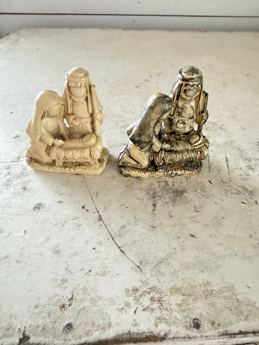 Vintage Resin Mini Nativity - Will get makeover - SOLD INDIVIDUALLY
