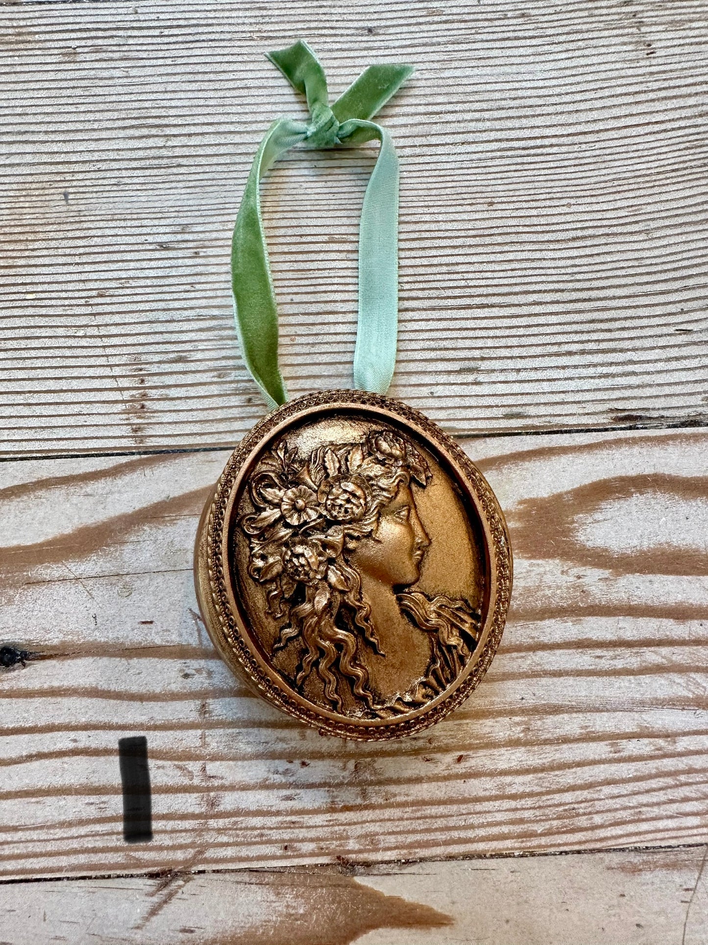 Handmade French Country Copper Round Ornament