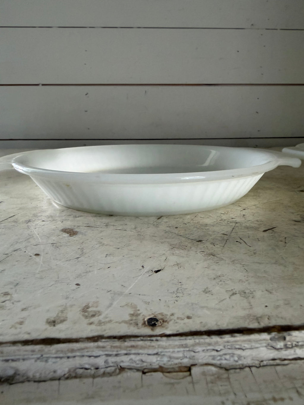 Fire King Round Milk Glass Pie Pan - Sold Individually