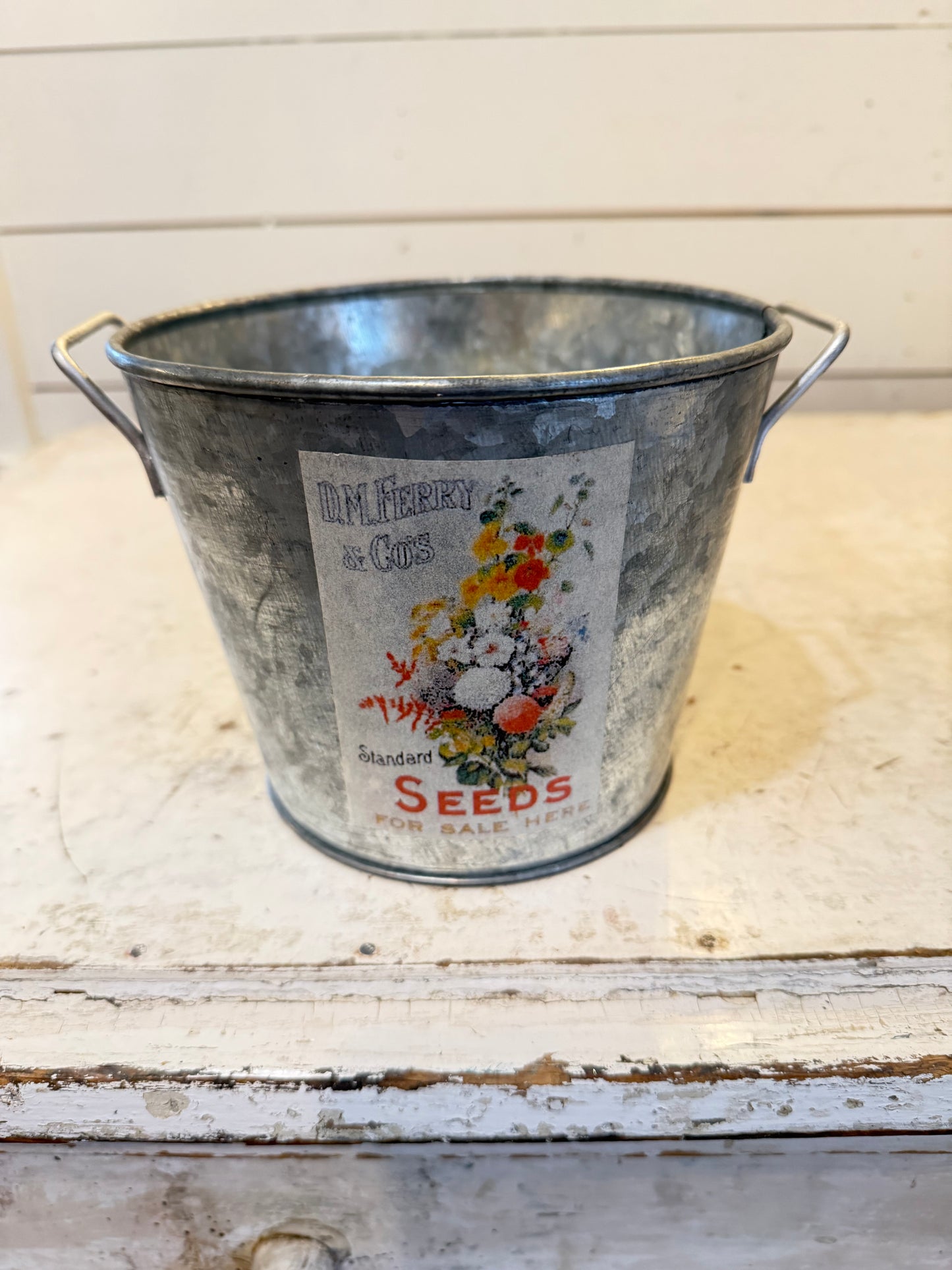 Galvanized Bucket With Garden Labels - Sold Individually