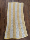 Vintage yellow and white Afghan