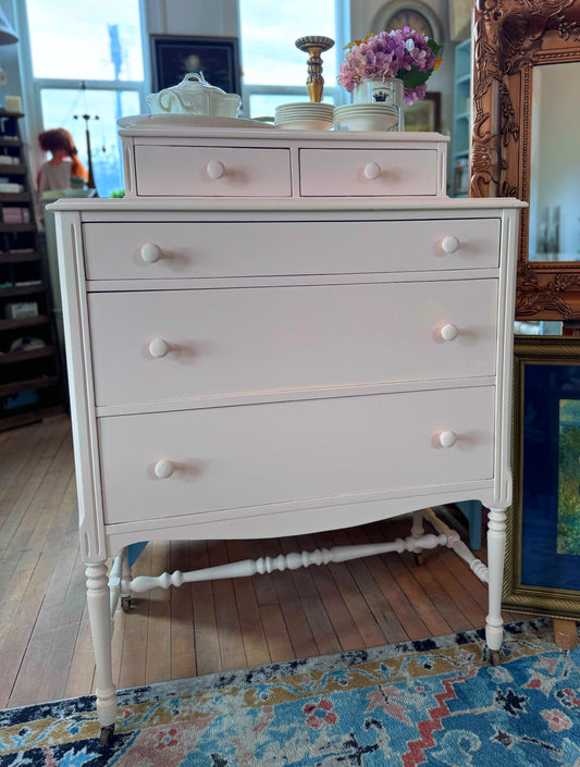 Pink Antique Dresser